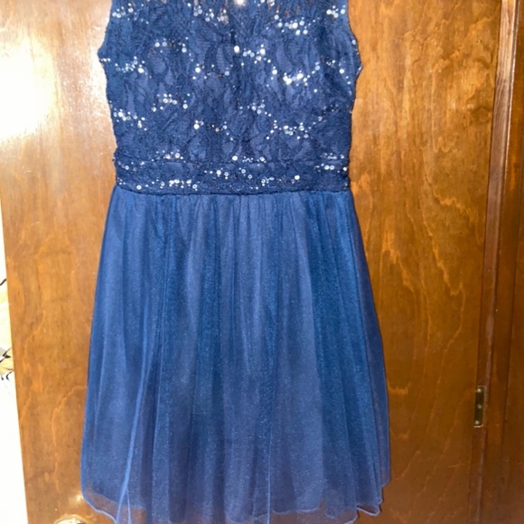 Blue Sequin Dress - Picture 2 of 8
